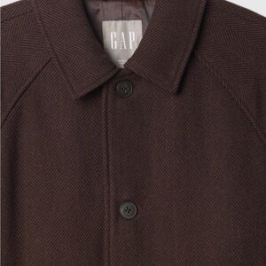 GAP Dark Brown Men's Coat, Wool Blend
